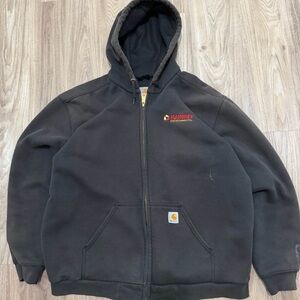Carhartt Black Hooded Jacket with Logo